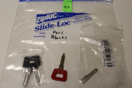 Porche key blanks