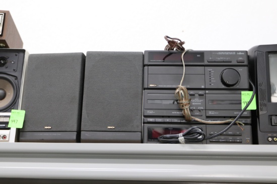 Denon stereo speaker system, model G-05, with two speakers