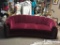 Beautiful Vintage Rich Burgundy Couch with pillows