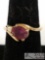 Size 7 Amethyst ring stamped 14 kt. GF