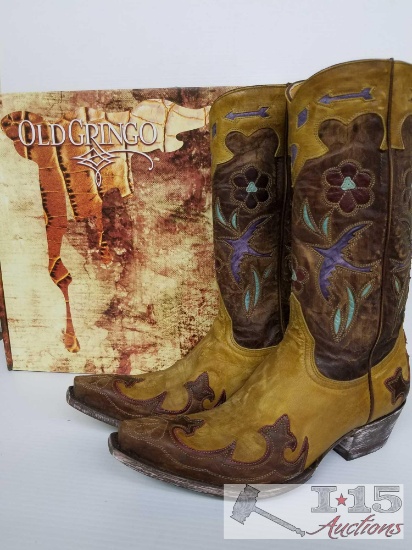 Never worn!! Old Gringo Golondrita 12" Goat Leather size 8.5 women's cowboy boots