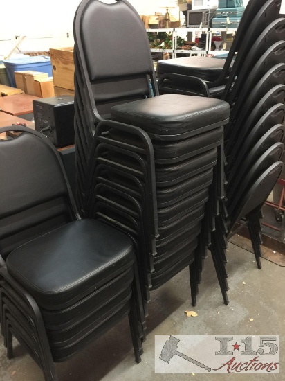 Black chairs with back