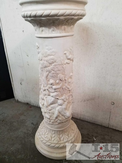 Ceramic pillar plant stand 32" tall