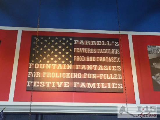 Farrells American flag sign