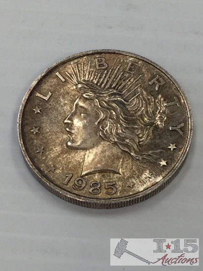 1985- Peace silver dollar