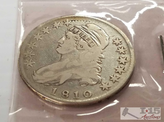 1810 Liberty silver half dollar
