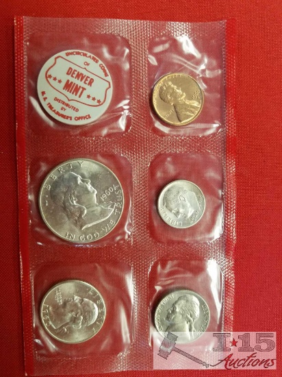 US Denver Mint 1960 Proof Set (penny, nickel, dime, quarter, half dollar)