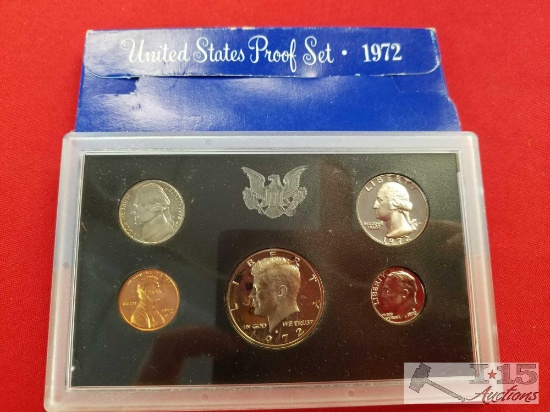 US Mint 1972 Proof Set (penny, nickel, dime, quarter, half dollar)