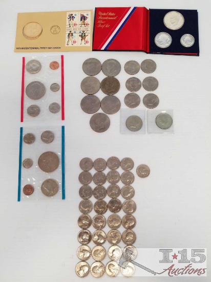 United States Bicentennial 1776 to 1976 coins