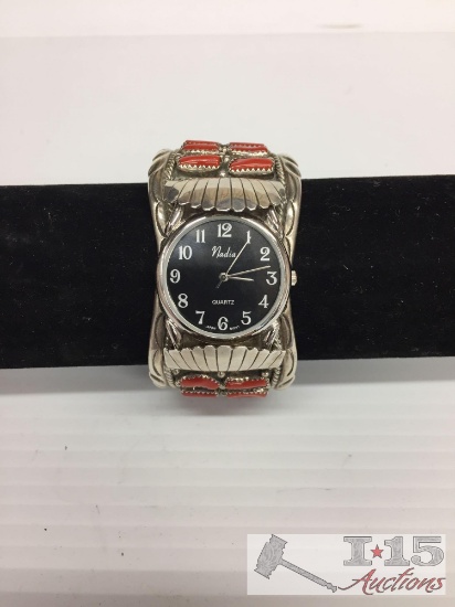 Native American Sterling Silver Watch