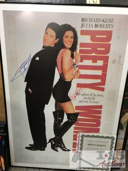 Pretty Woman framed autographed movie poster