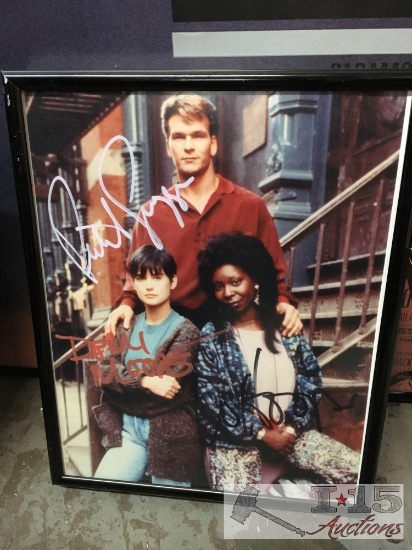 Framed Ghost autographed movie poster
