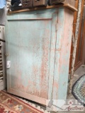 Vintage Green wood cabinet