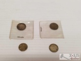 Vintage international coins 1950 sixpence, U.S. Phillipines 10 Centavos Silver