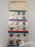 1968 US Mint Philadelphia and Denver coin set and 1971 Penny Nickel Dime quarter half dollar