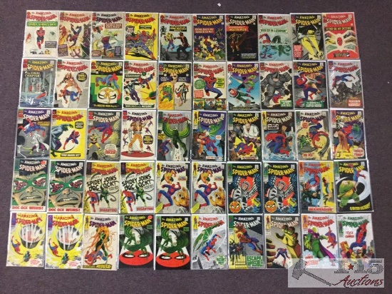 1st Series Marvel.. The Amazing Spider-Man Approximately 50 Comic Books No. 19 to No. 68 Not