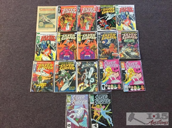 Marvel.. 17 Copies of Silver Surfer Issues No. 1-11 ('68-'69), No. 1 ('62), No. 1-3 ('87) Not