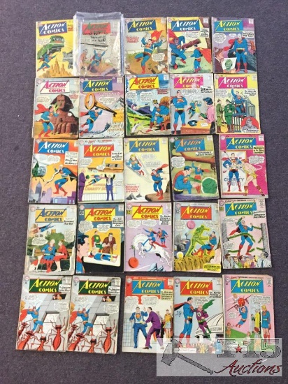 DC.. 25 Copies of Action Comics 199-299 Not Consecutive