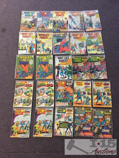 DC.. 25 Copies of World's Finest Comics Issues No. 130-168 Not Consecutive