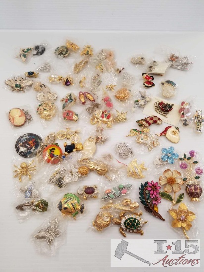 Brooch Collectors Dream - Santa, Turtles, Butterflies