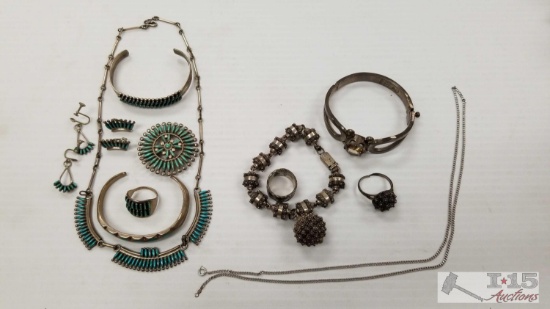 Misc. Silver Jewelry, Some Unmarked