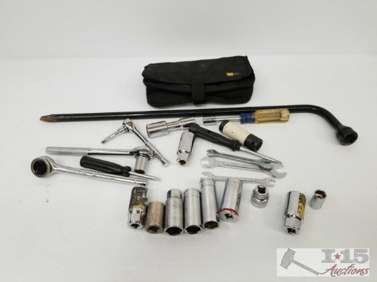 Misc. Car Tool Kit, Sockets, Rachets, Breaker Bar, and more