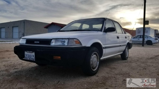 1988 Toyota Corolla DLX White VERY LOW MILES Current Smog