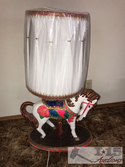 Large carousel horse lamp