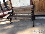 2 Vintage Cast Iron and Wooden Benches