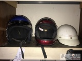 3 helmets