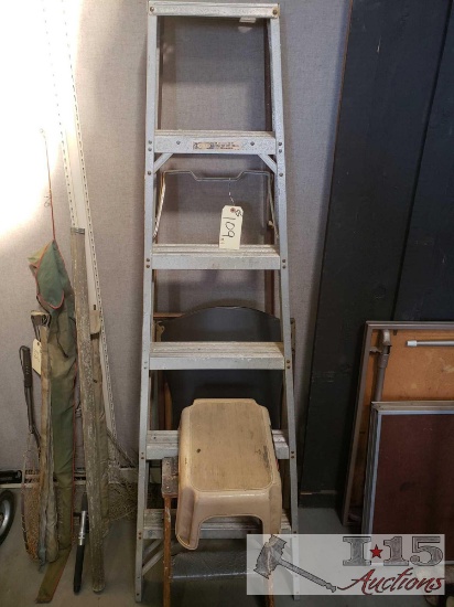 A Ladder, Stools and a Chair