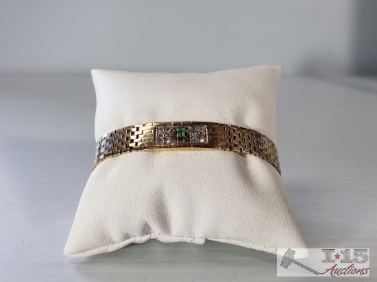 14k Gold Braclet with Diamonds