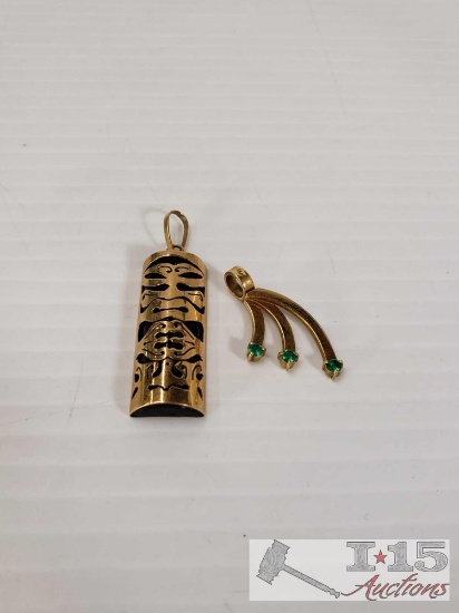 2 18k Gold Necklace Pendants