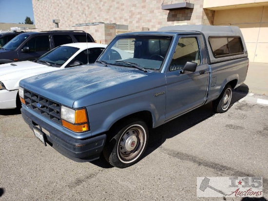 1989 Ford Ranger Blue with camper shell (Dealer or out of state only)