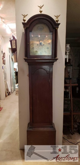Late 18th C longcase or grandfather clock by John Morse of Southampton (Hampshire).