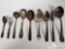 9 Pieces of Flat Ware and 1 Sterling Silver Spoon
