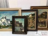 Four Marjorie Millen Framed Oil Paintings