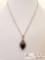 14k White Gold Necklace with Sterling Silver Pendant