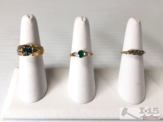 Three 14k Gold Rings