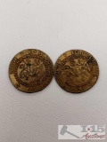 2 1787 Brasher Doubloon's