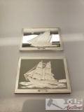 Pilgram and Dhow Ship Sterling Silver First Edition Proofs