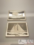 Bluenose and Hatsheput's Punt Ship Sterling Silver First Edition Proofs