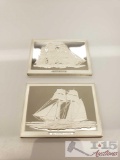 Flying Cloud and Baltimore Clipper Ship Sterling Silver First Edition Proofs