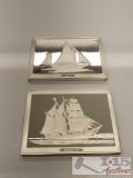 Spray and Barkentine Ship Sterling Silver First Edition Proofs