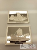Nippon Maru and Roman Grain Ship Sterling Silver First Edition Proofs