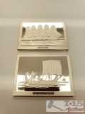 Preussrn and Reed Hull Egyptian Ship Sterling Silver First Edition Proofs