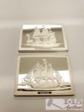 Sovereign of the Seas and Packet Ship Sterling Silver First Edition Proofs