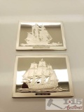 Charles W. Morgan and H.M.S. Victory Ship Sterling Silver First Edition Proofs