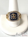 10k Gold US Navy Ring