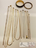 10 Necklaces with 2 Bangle Bracelets
